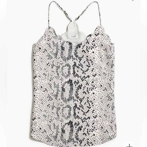 J. Crew Snakeskin Scalloped Cami Top - Picture 5 of 16